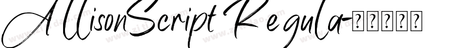 AllisonScript Regula字体转换
